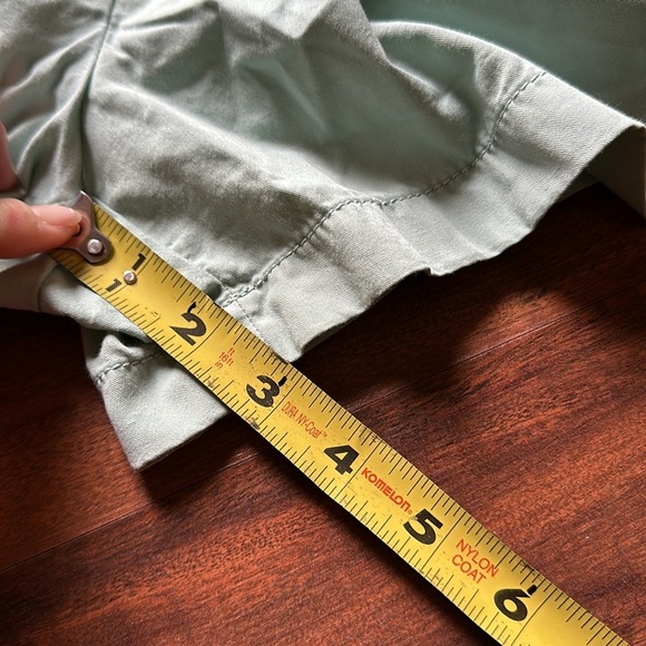 J Crew 100% Cotton Chino Broken-In Light Teal Size 4, Button Closure - Picture 11 of 11